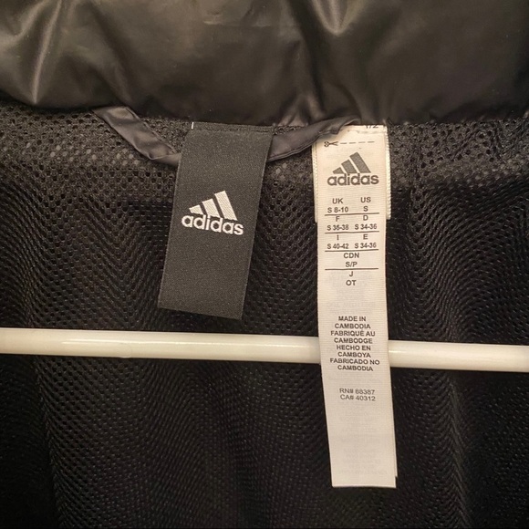 ADIDAS Women Black Full Zip Hoodie Lightweight Jacket Size Small - Picture 4 of 8